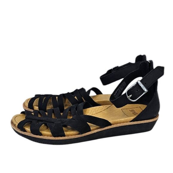 Teva Womens Encanta Sandals Black Leather Size 6 Ankle Strap Outdoor Summer - Picture 9 of 11